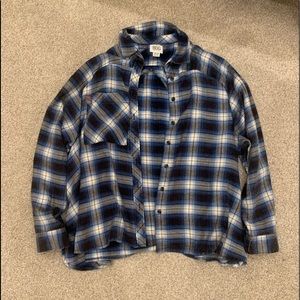 urban outfitters BDG flannel blue black & white